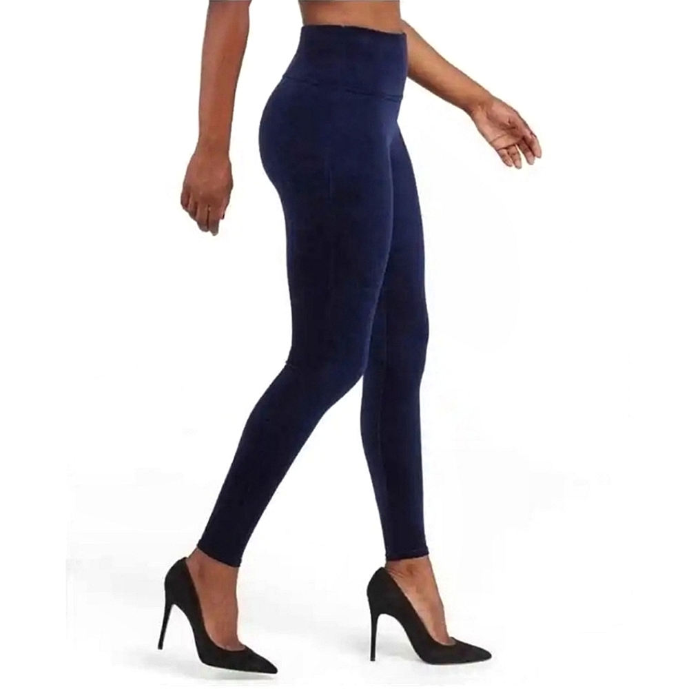 SPANX Velvet Luxe Leggings Lapis Night Blue MEDIUM